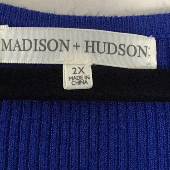 Madison & Hudson Royal Blue Bodycon Long Sleeve, Knit Style Long/Maxi Wrap Dress - Picture 4 of 7